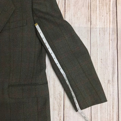 Aitken & Niven Scottish Cheviot Wool Green Blazer Jacket Size Ch 44" (approx)