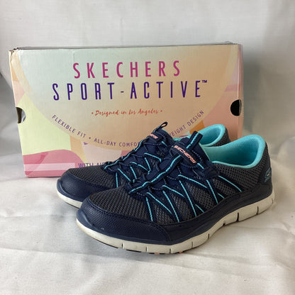 Skechers Sport Active Memory Foam Blue Trainers Size 4