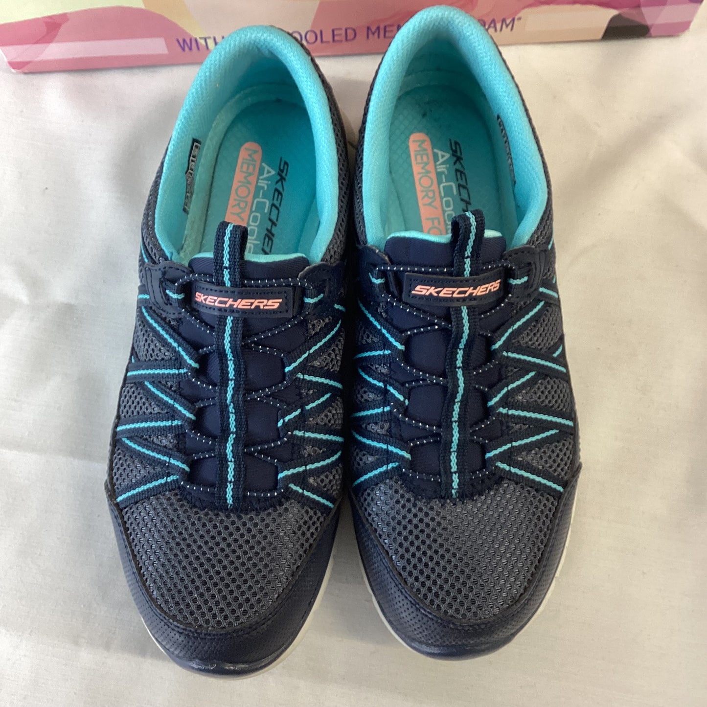 Skechers Sport Active Memory Foam Blue Trainers Size 4