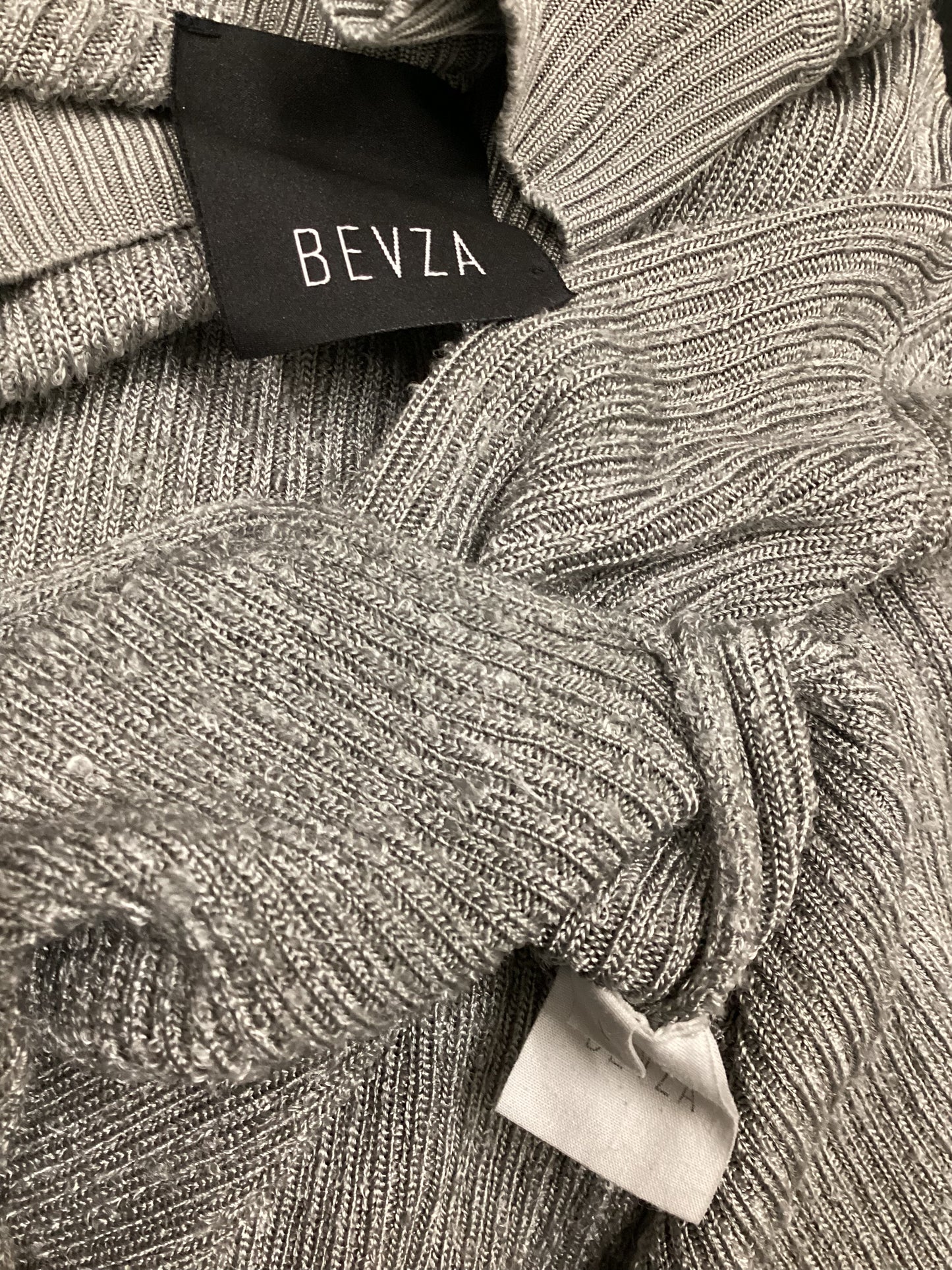Bevza Grey Ribbed Jumper Size L