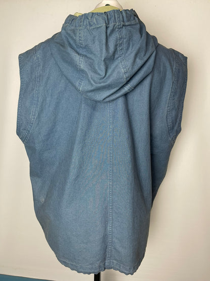 Dorothy Perkins Blue Hooded Gilet Size 10