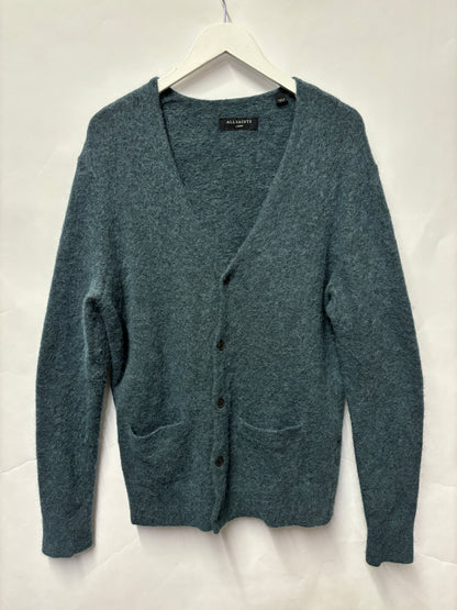 Allsaints Teal Alpaca Style Cardigan L