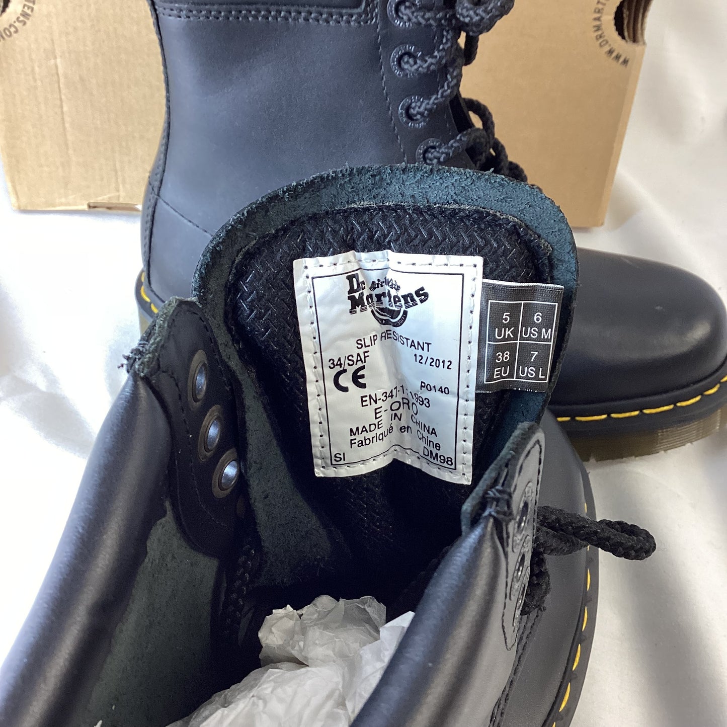 BNIB Dr Martens Black Industrial Boots Size 5