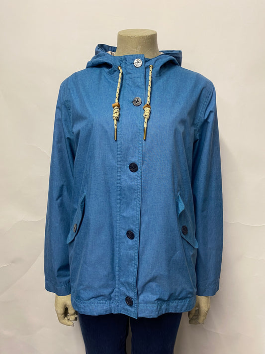 Seasalt Blue Hooded Rain Jacket 10