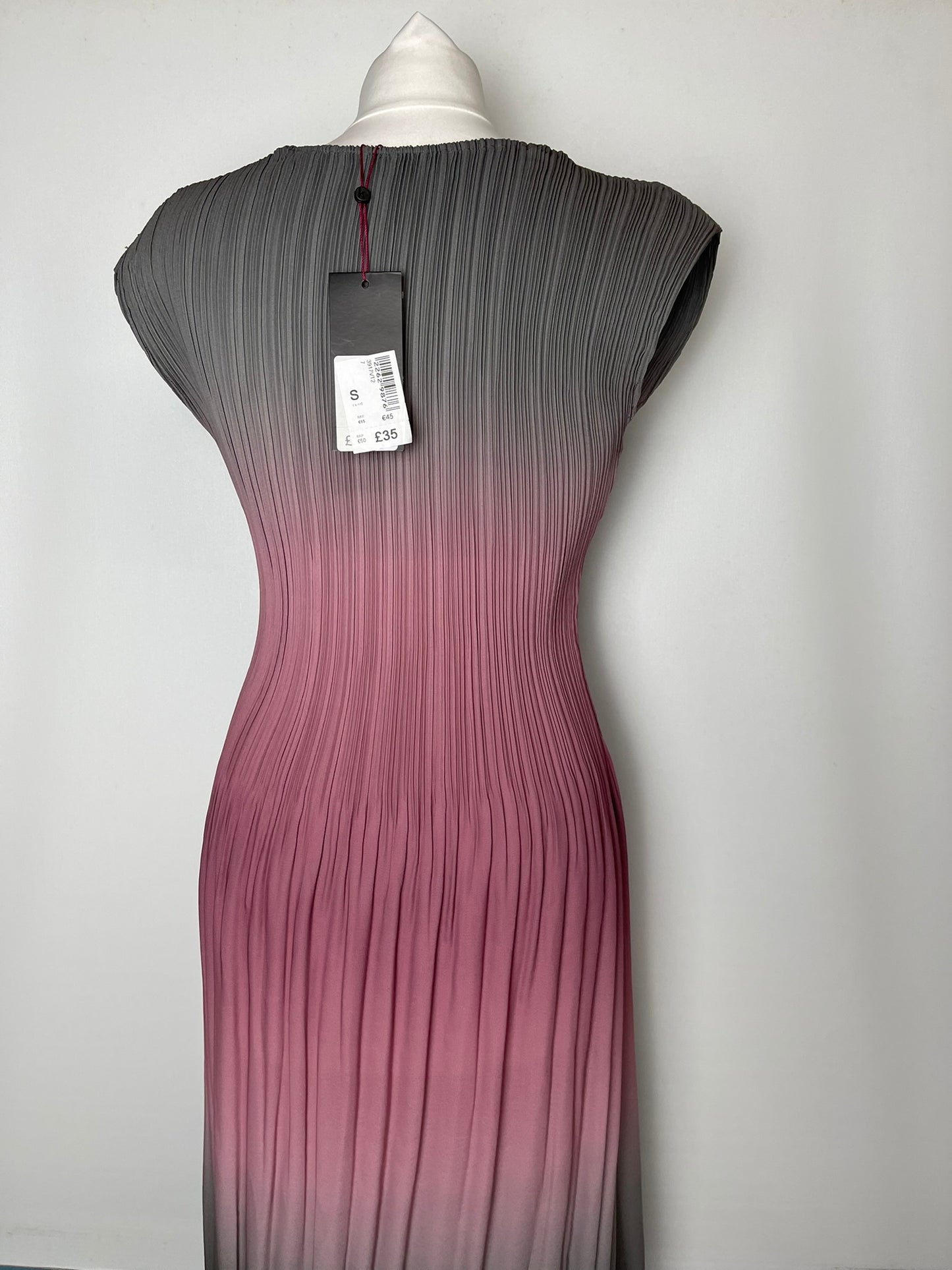 BNWT Klass Pink and Grey Midi Dress Small