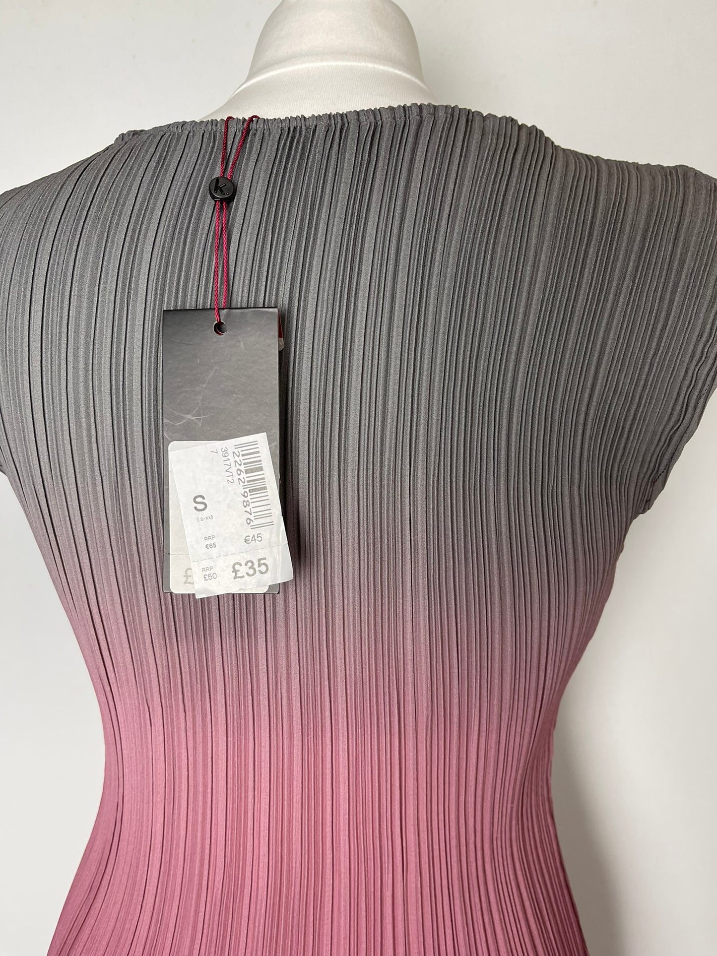 BNWT Klass Pink and Grey Midi Dress Small