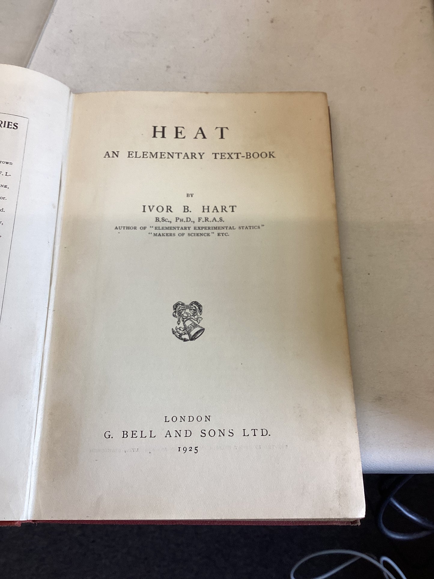 Heat An Elementary Text Book Ivor B Hart