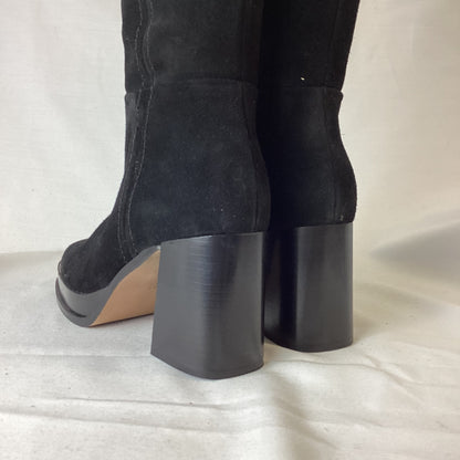 Schuh Black Suede Knee High Boots Size 4