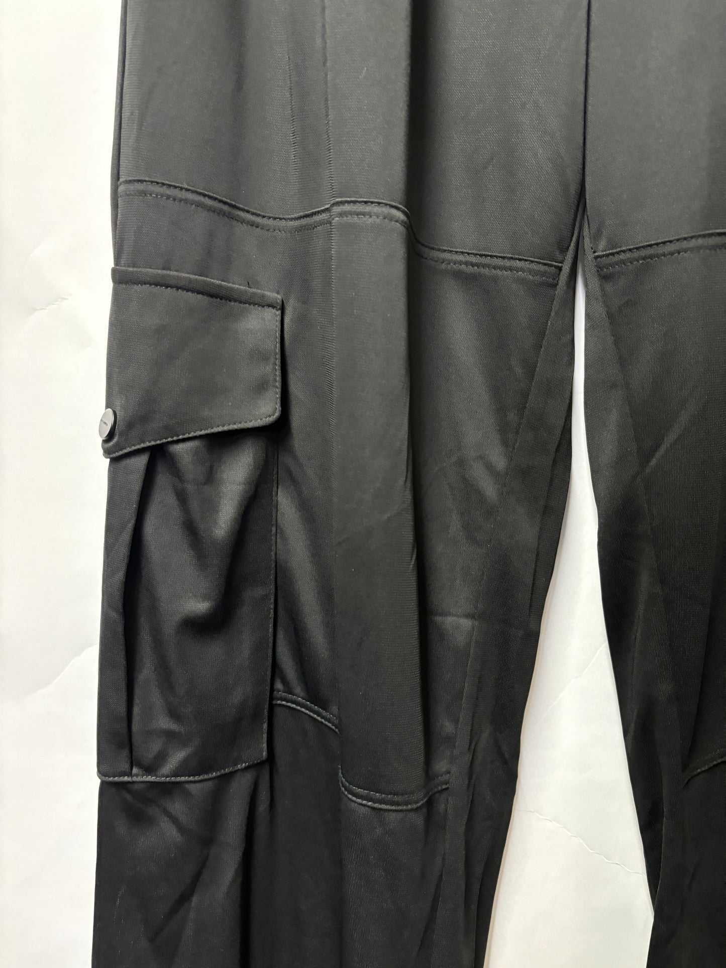 Allsaints Black Stretch Carissa Cargo Trousers M