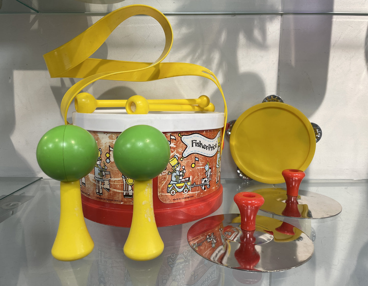 Fisher Price Vintage Toy Musical Instruments Drum Set