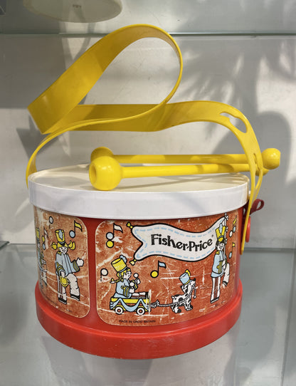 Fisher Price Vintage Toy Musical Instruments Drum Set