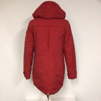 Vintage Puffa Red Hooded Jacket Size L