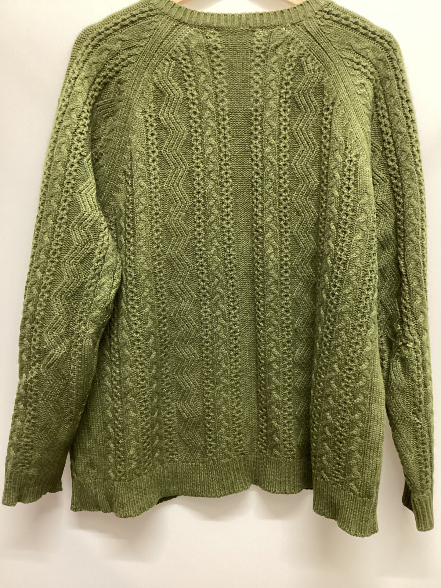 Brora 100% Cashmere Made in Scotland Green Knit Size 16-18