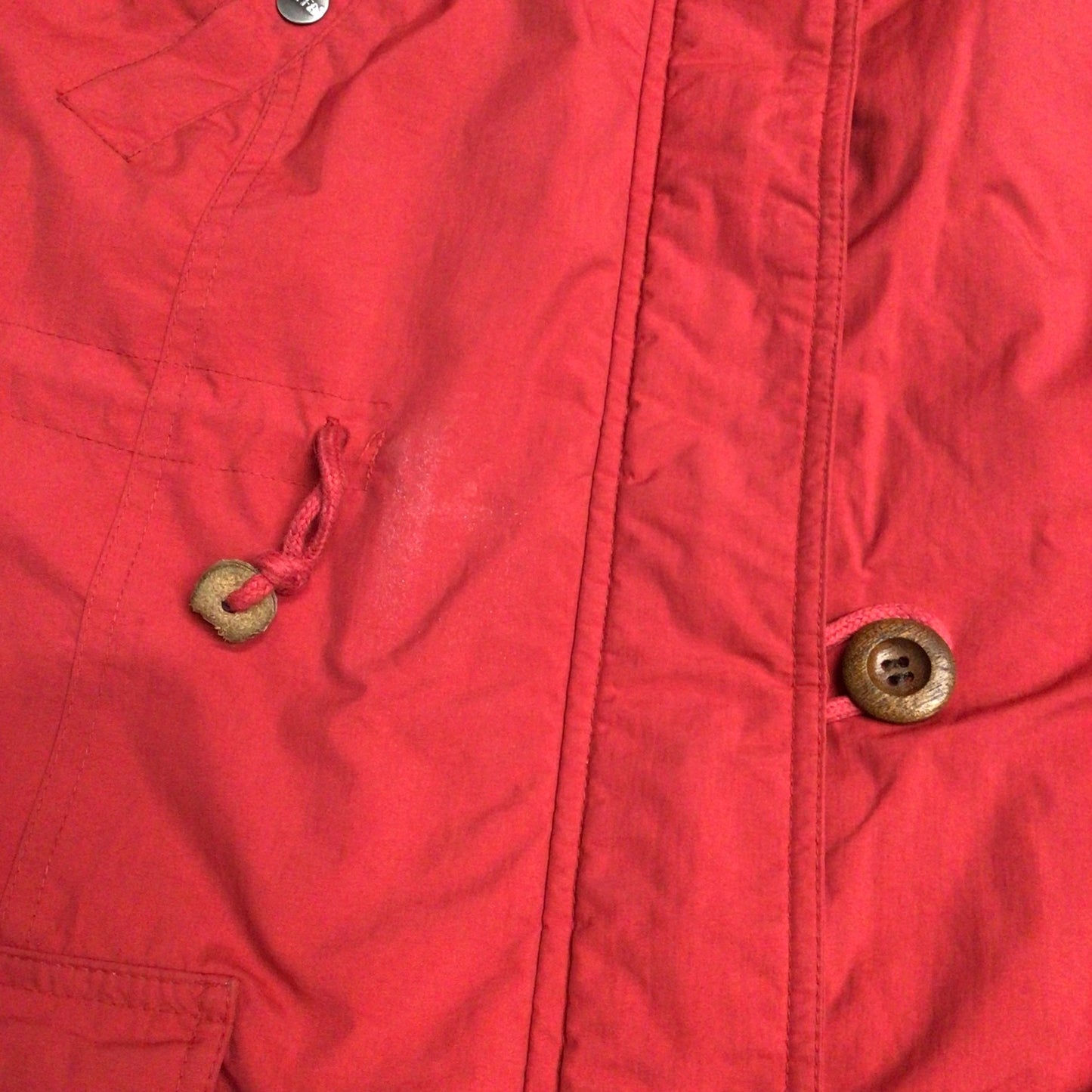 Vintage Puffa Red Hooded Jacket Size L