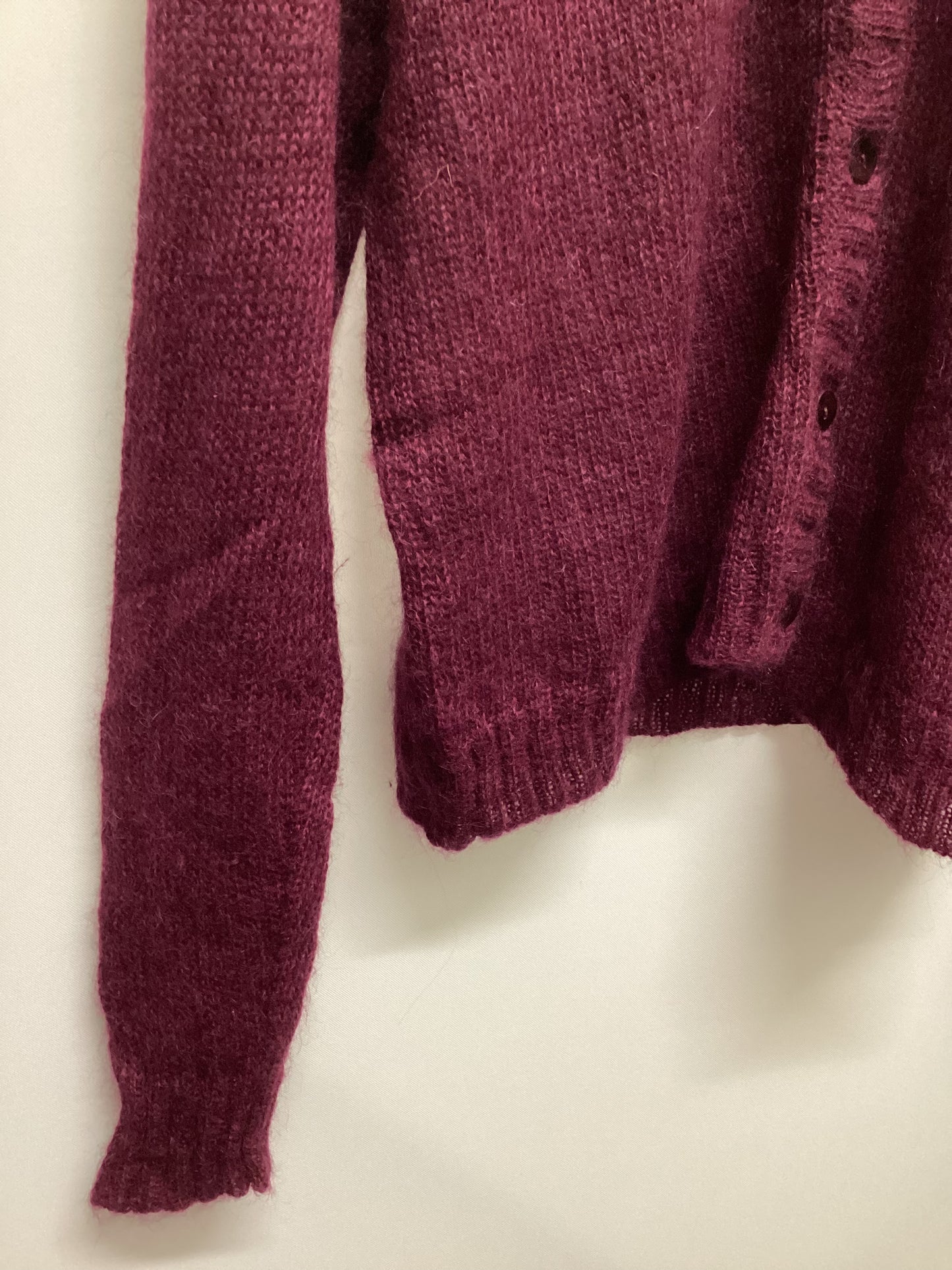 Brora Superkid Mohair and Wool Blend Berry Knit Size 16