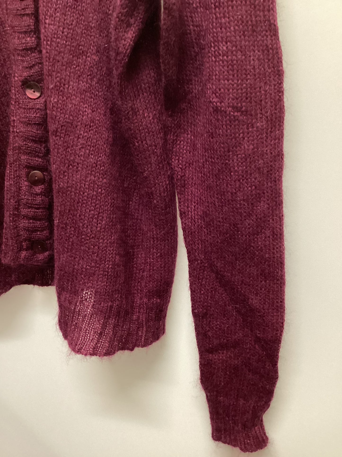 Brora Superkid Mohair and Wool Blend Berry Knit Size 16