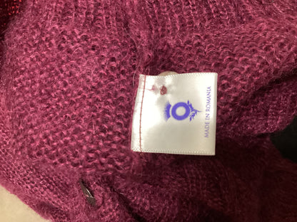 Brora Superkid Mohair and Wool Blend Berry Knit Size 16