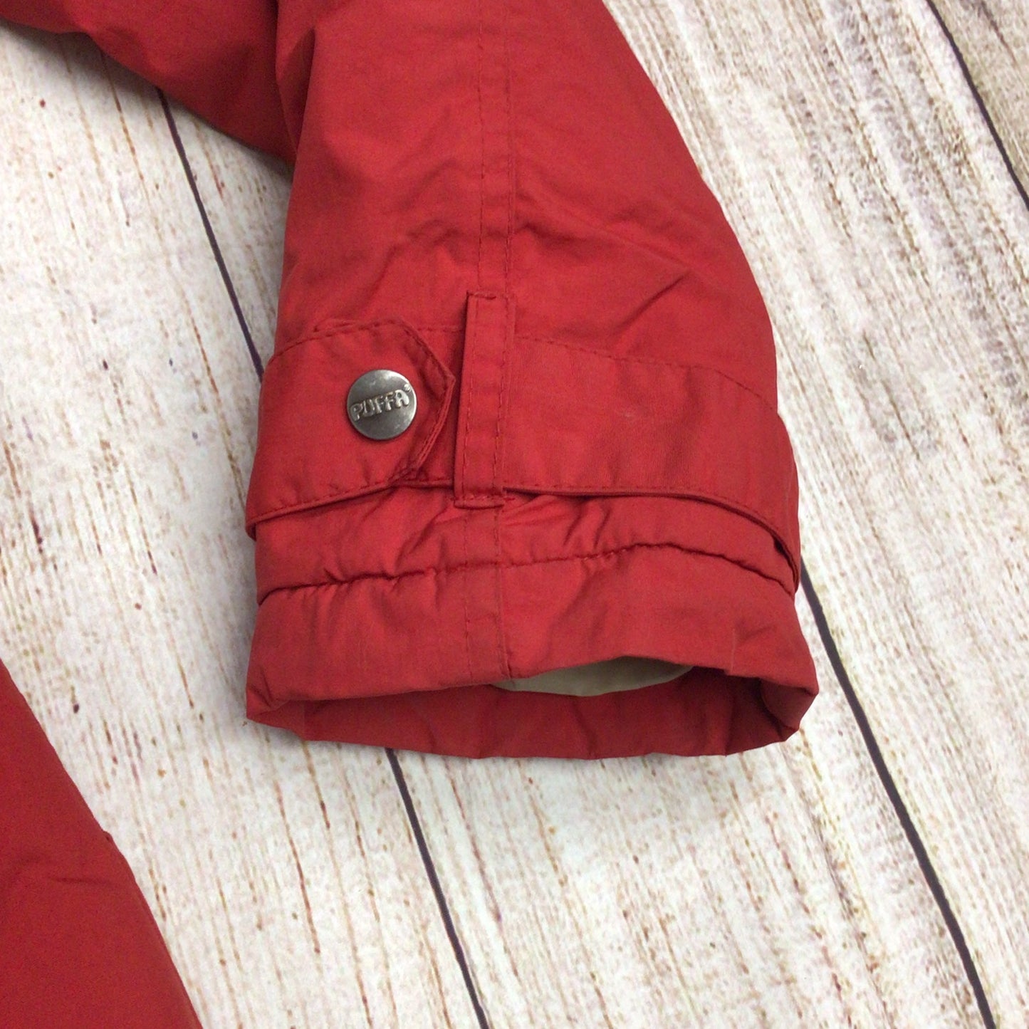 Vintage Puffa Red Hooded Jacket Size L