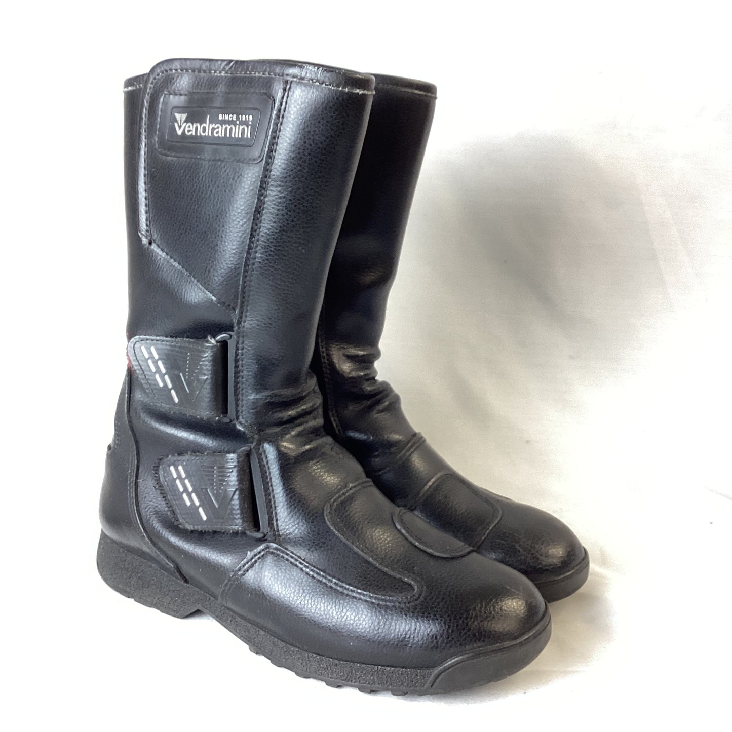 Vendramini Black Leather Motorcycle Boots EU42 (UK 8)