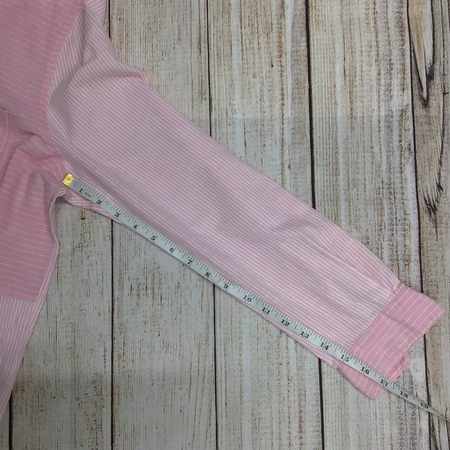 Barbour Pink Relaxed Striped Beachfront Shirt Cotton & Linen Blend Size 16