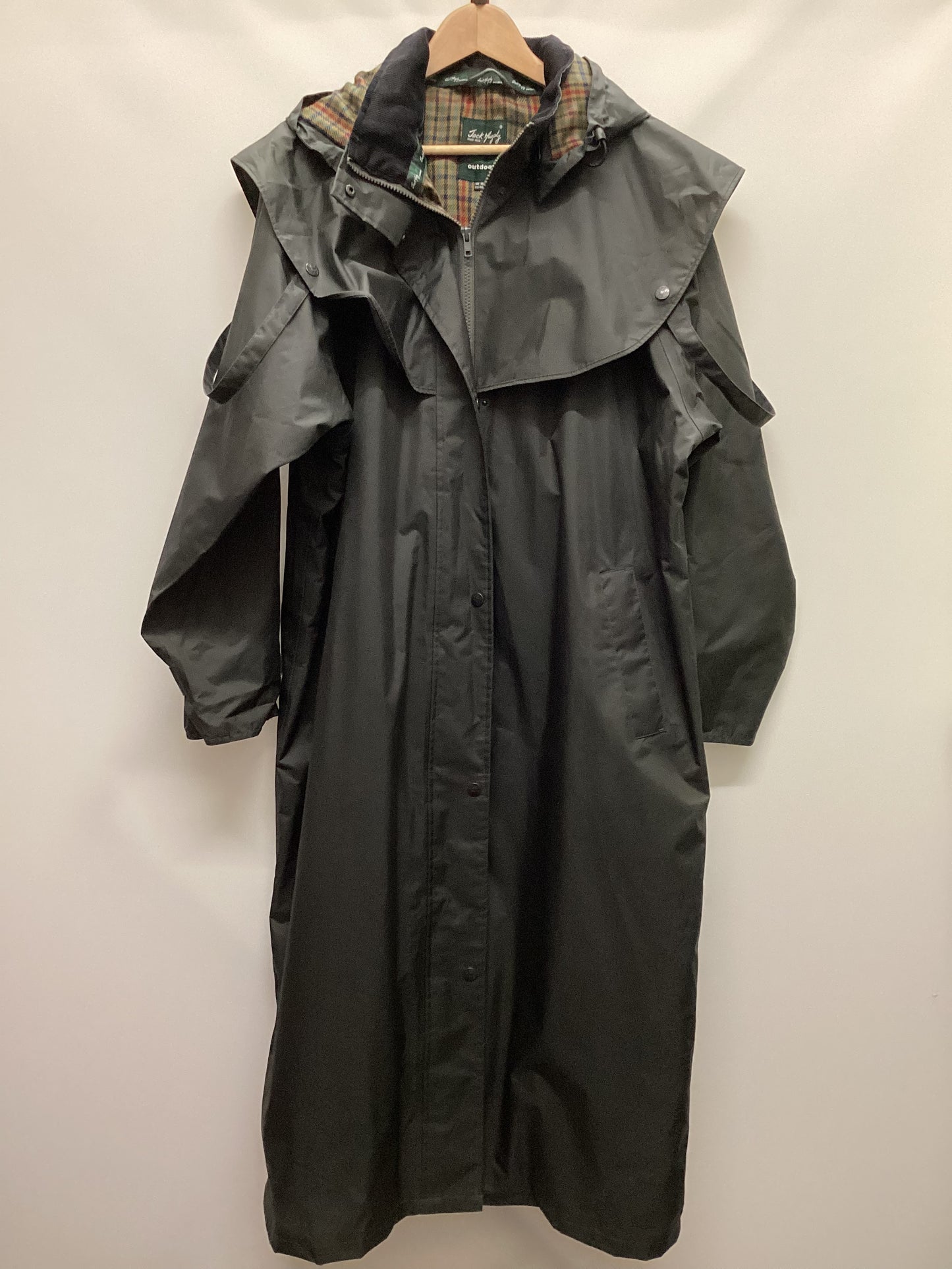 Jack Murphy Malvern Long Raincoat Green Size 18