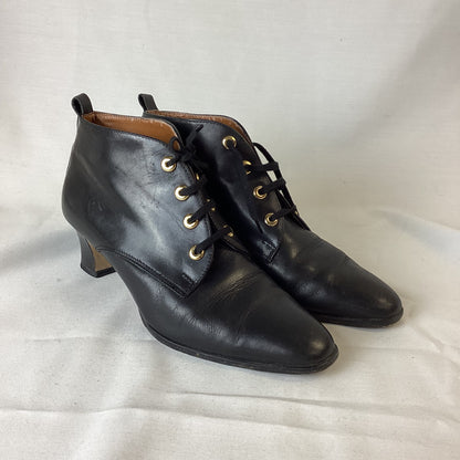 Carvela Black Pointy Lace Up Boots Size 39(UK6)