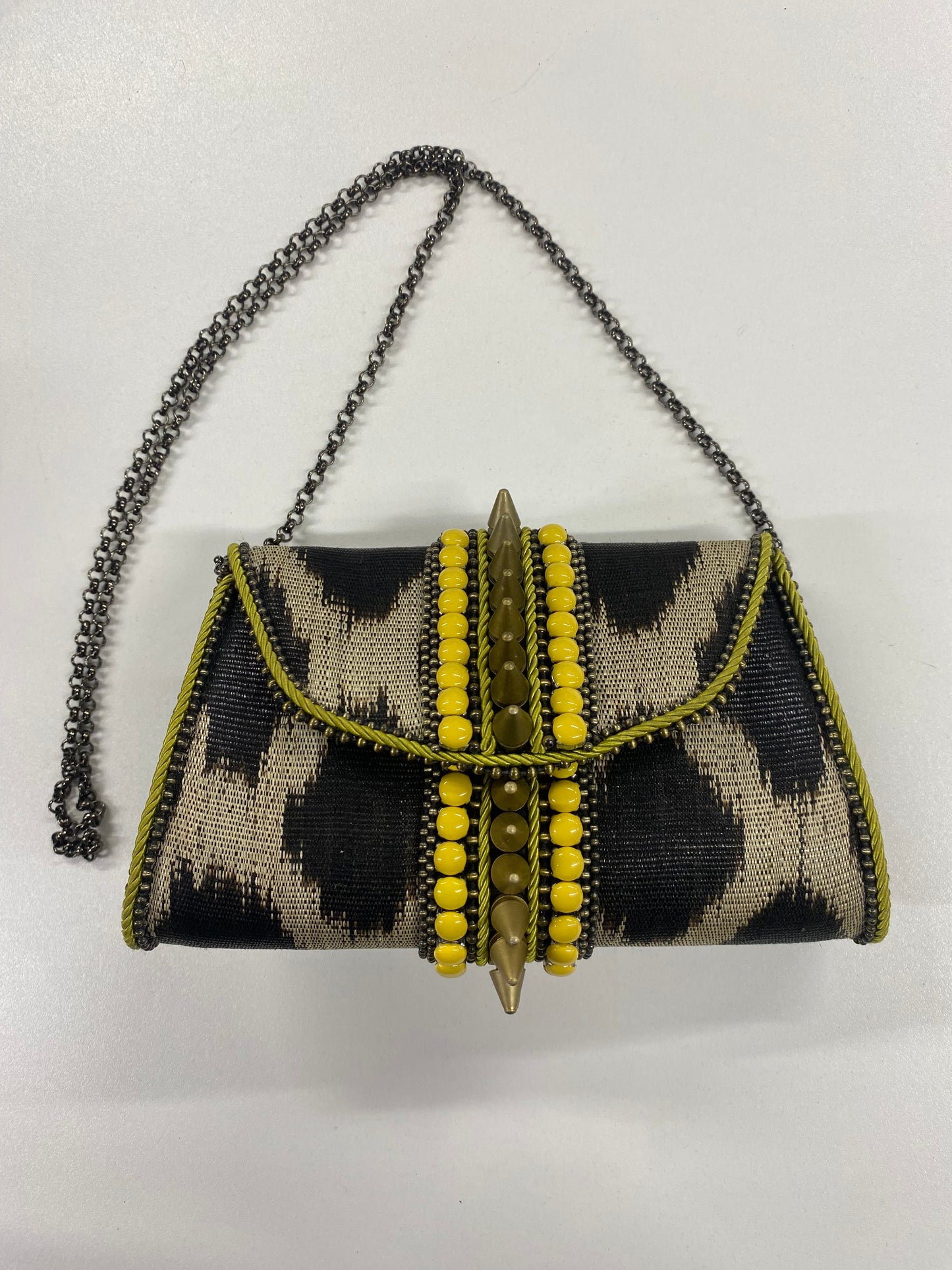Bea Valdes Studded Woven Bag with Chain