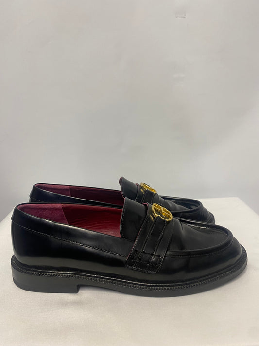 Claudie Pierlot Black Leather Loafers UK 4 in Box