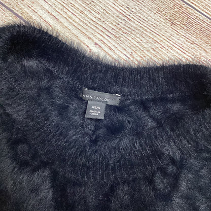 Ann Taylor Black Brown Furry Poncho Cape Size XS/S