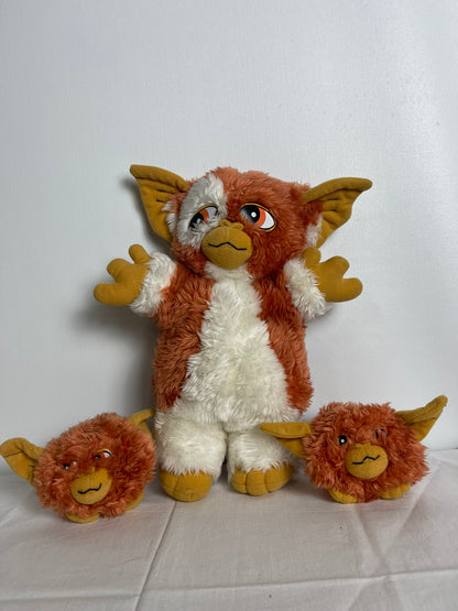 Gremlins 2 Gizmo with 2 Baby Mogwai Softy Toy Set