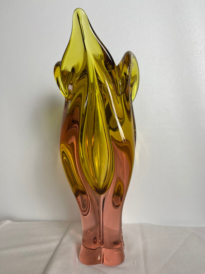 Czechoslovakia Decorative Art Glass Vase