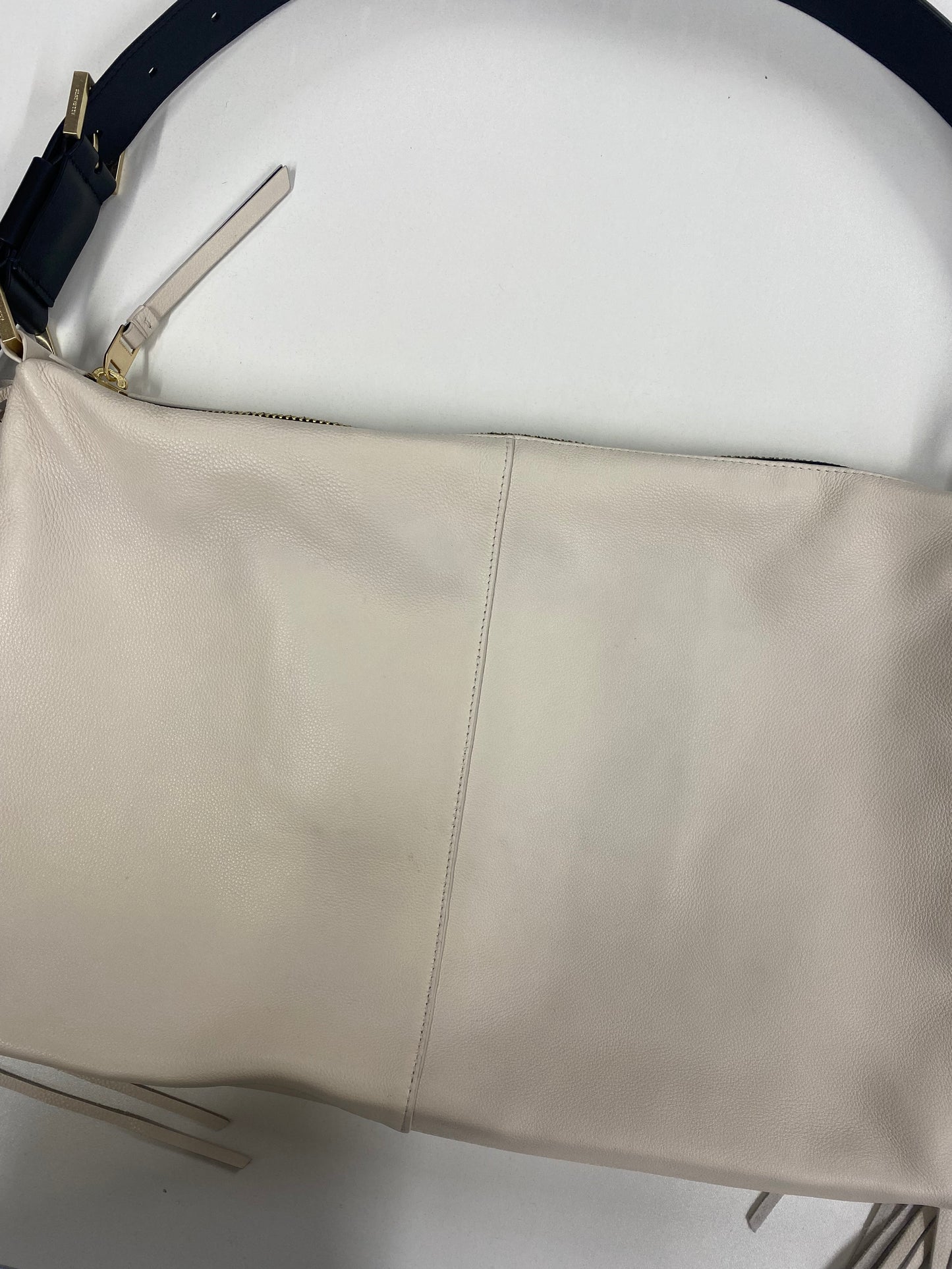 All Saints Cream Leather Edbury Fringe Shoulder Bag