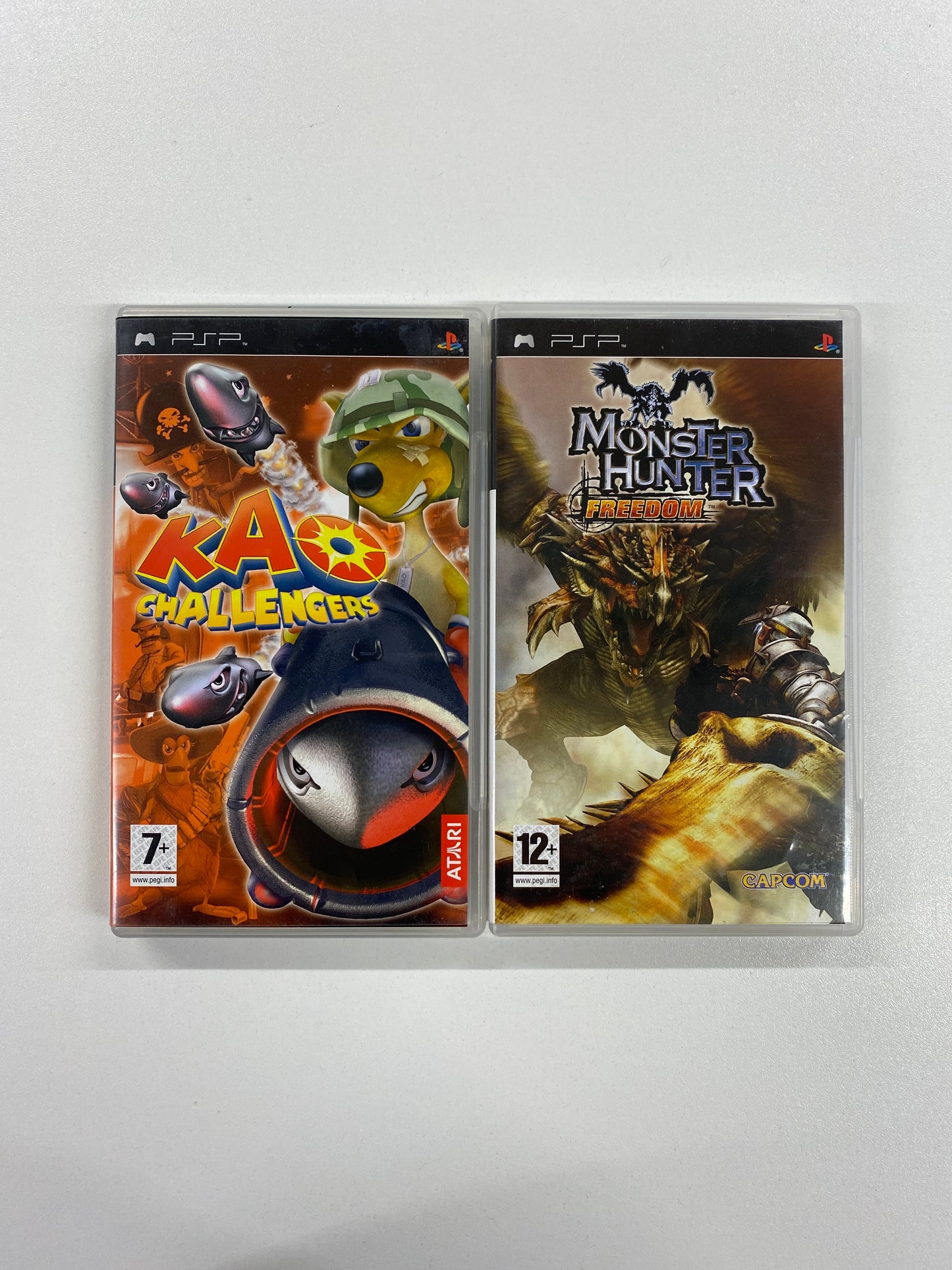 KAO Challengers / Monster Hunter Freedom PSP UMD Game Bundle, Sony, Atari, Capcom 2003 - 2005