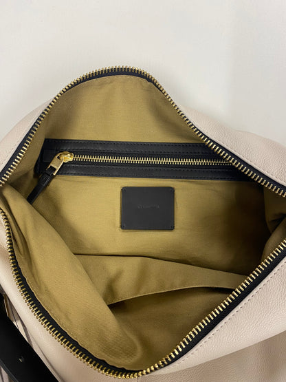 All Saints Cream Leather Edbury Fringe Shoulder Bag