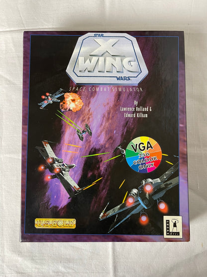 Star Wars X Wing Space Combat Simulator IBM DOS 3.5" Big Box  PC Game