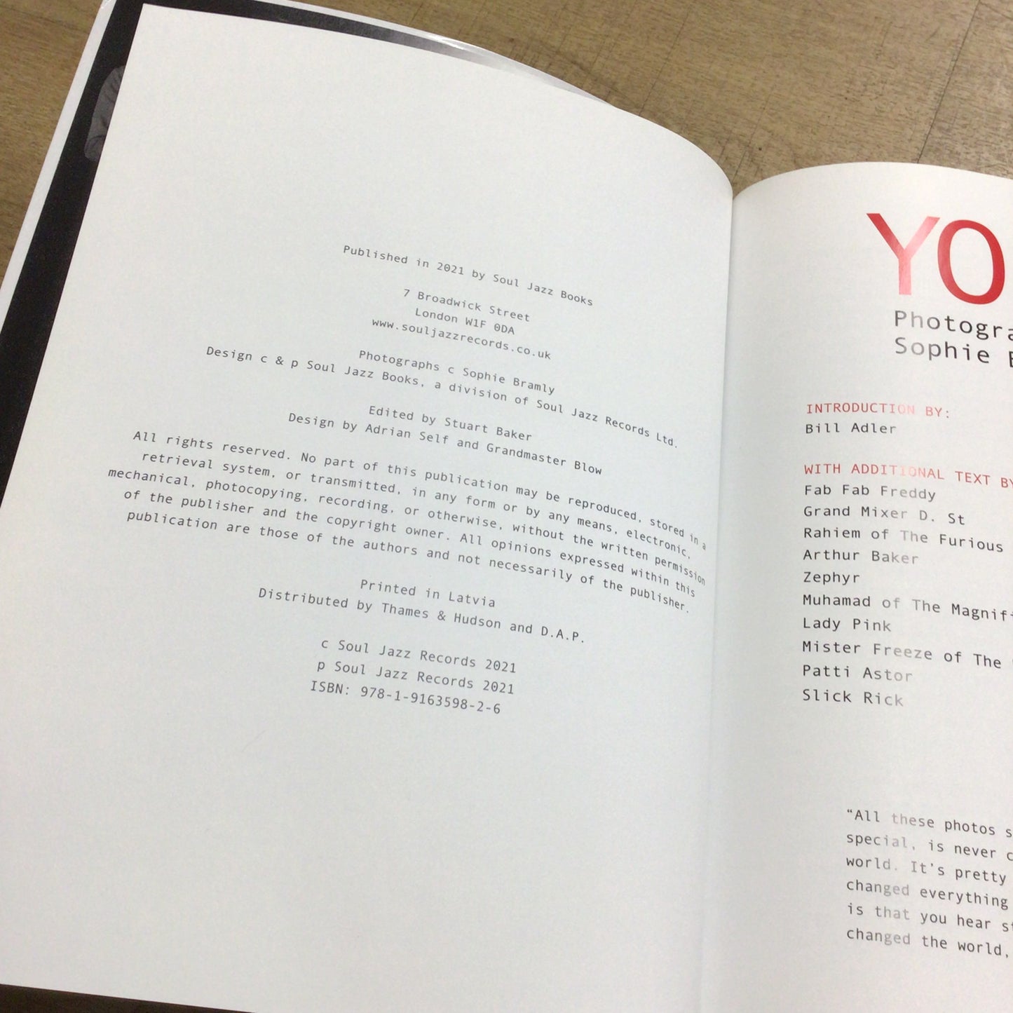 Yo: The Early Days of Hip Hop 1982-84, Photography by Sophie Bramly (2021)