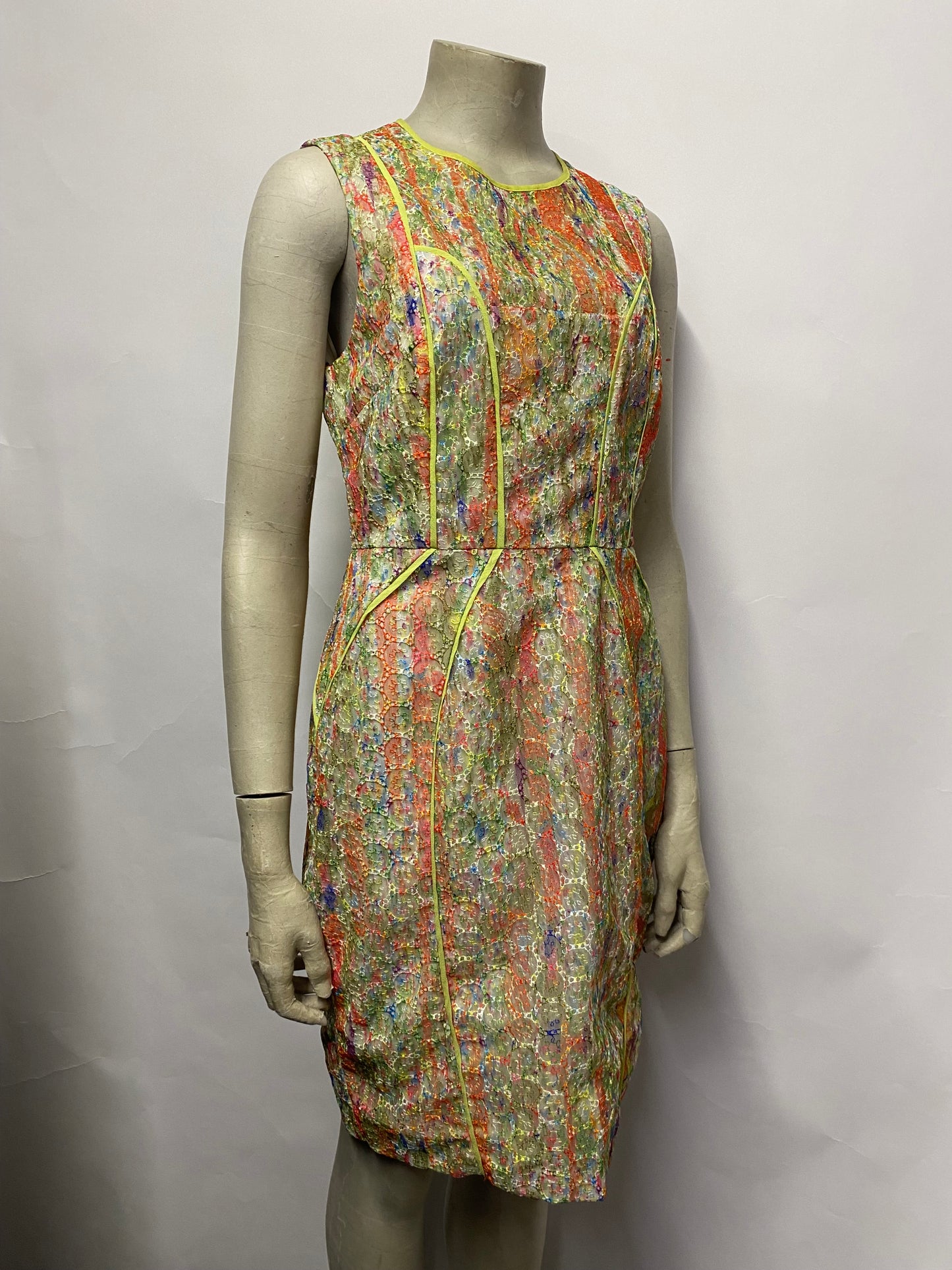 Whistles Multicolour Floral Sleeveless Fitted Dress 10
