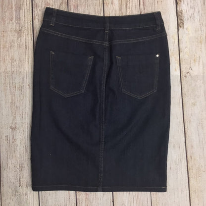 Jigsaw Navy Blue Denim Cotton Blend Skirt Size 10