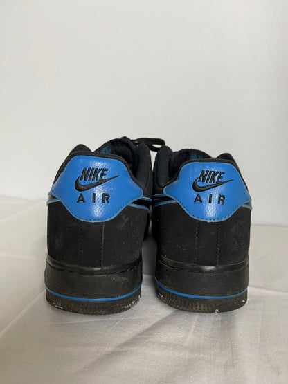 Nike Air Force 1 Black Blue Trainers Size 9.5