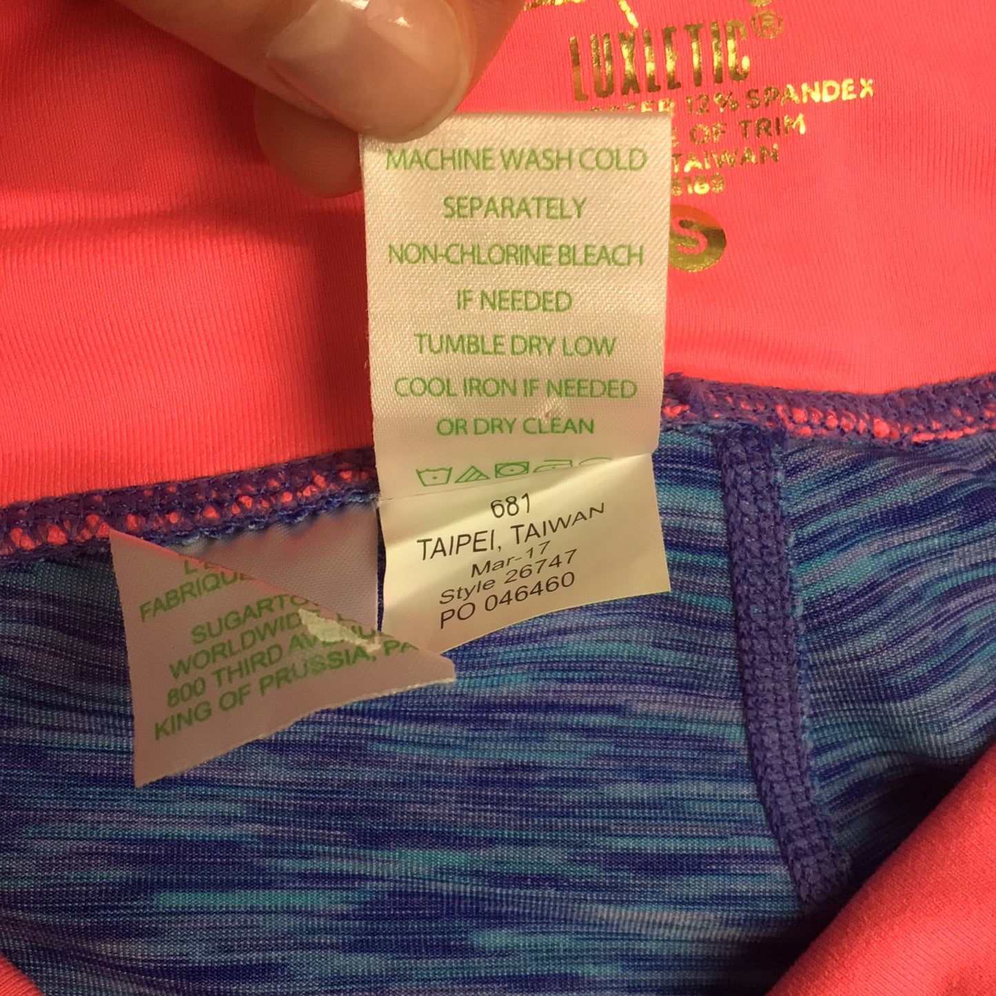 Lilly Pulitzer Blue Luxletic Cropped Leggings Size S