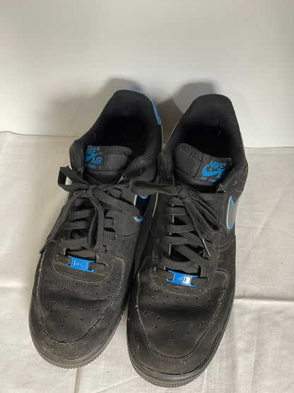 Nike Air Force 1 Black Blue Trainers Size 9.5