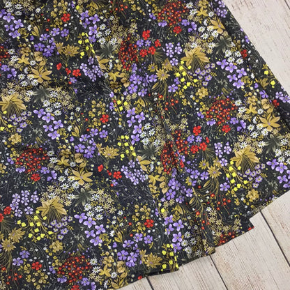 BNWT Per Una Blue Purple Yellow Multi Floral Print Wrap Skirt Size 14