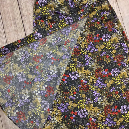 BNWT Per Una Blue Purple Yellow Multi Floral Print Wrap Skirt Size 14