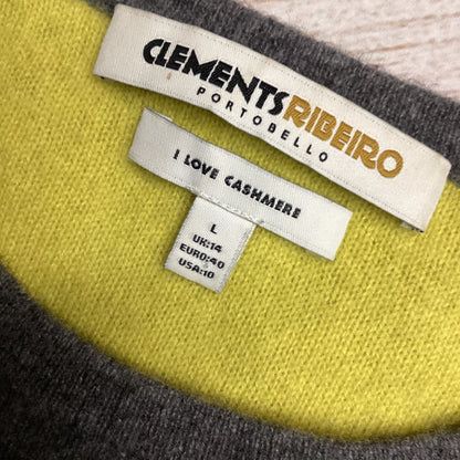 Clements Ribeiro Grey 100% Cashmere Jumper Size L(UK 14)