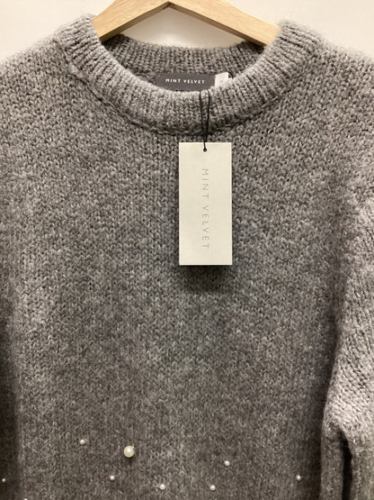 BNWT Mint Velvet Pearl Grey Jumper with Wool and Alpaca Size M