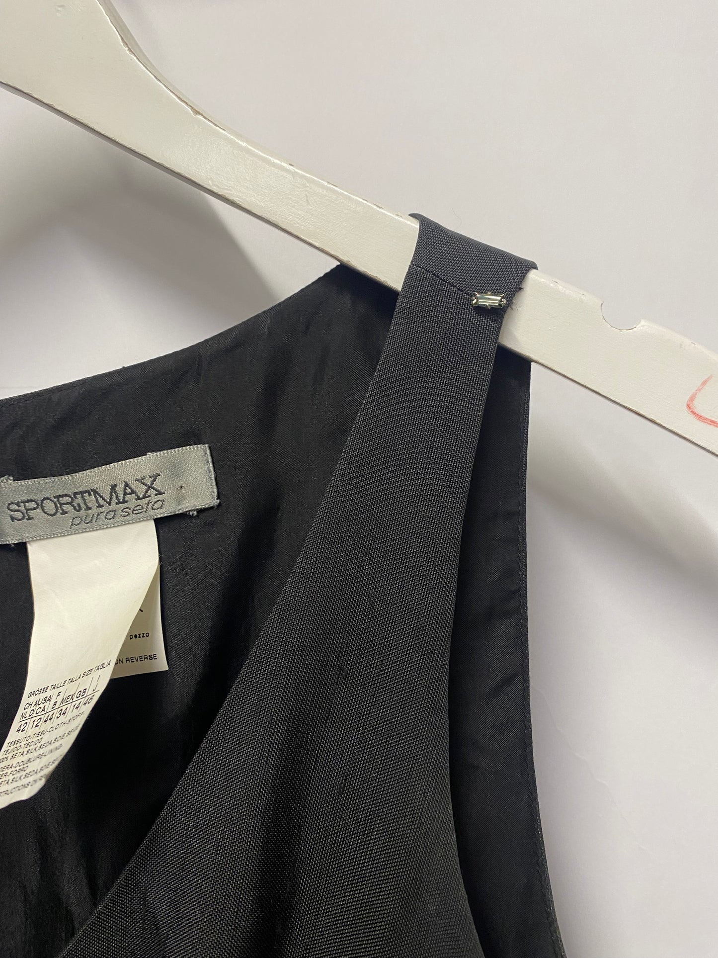 Sportmax Black Silk Dress 14