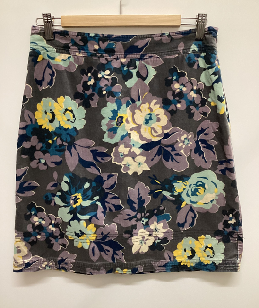Boden Floral Corduroy 100% Cotton Skirt Size 10
