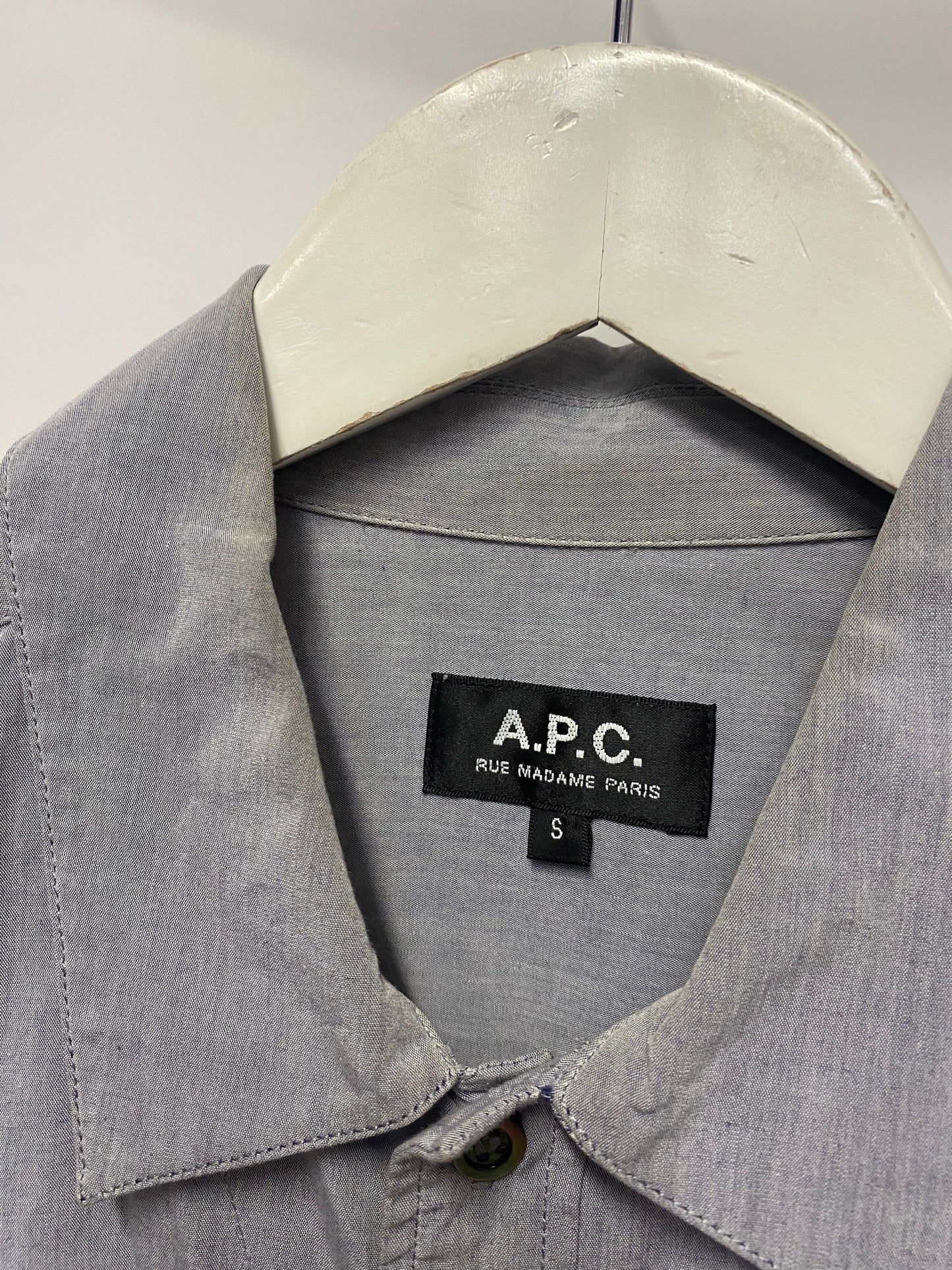 APC Blue Grey Men's Shirt Small