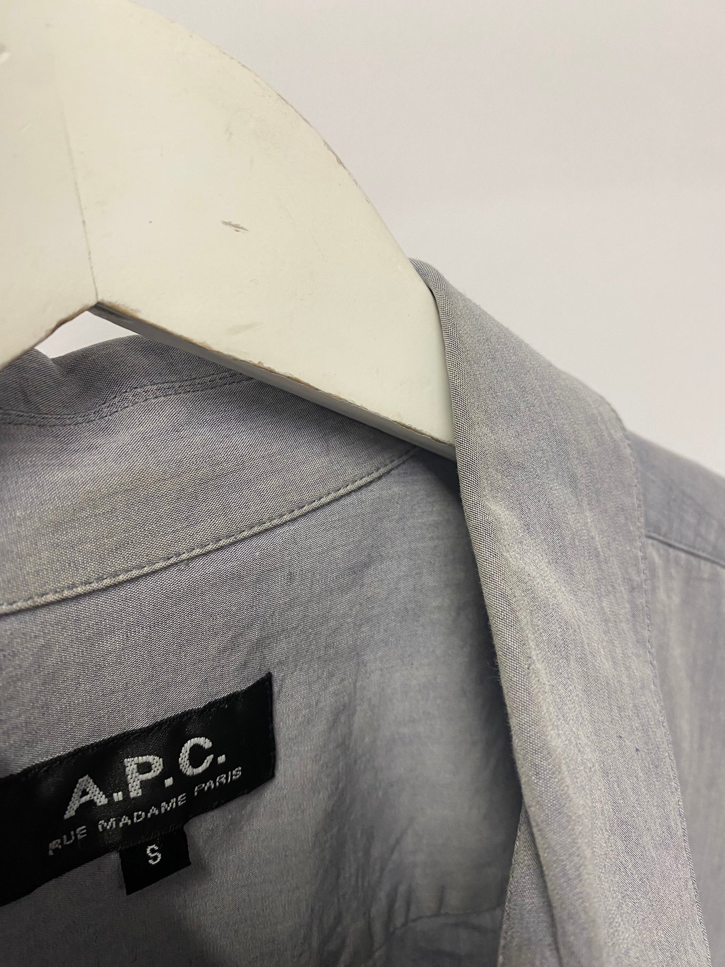 APC Blue Grey Men's Shirt Small