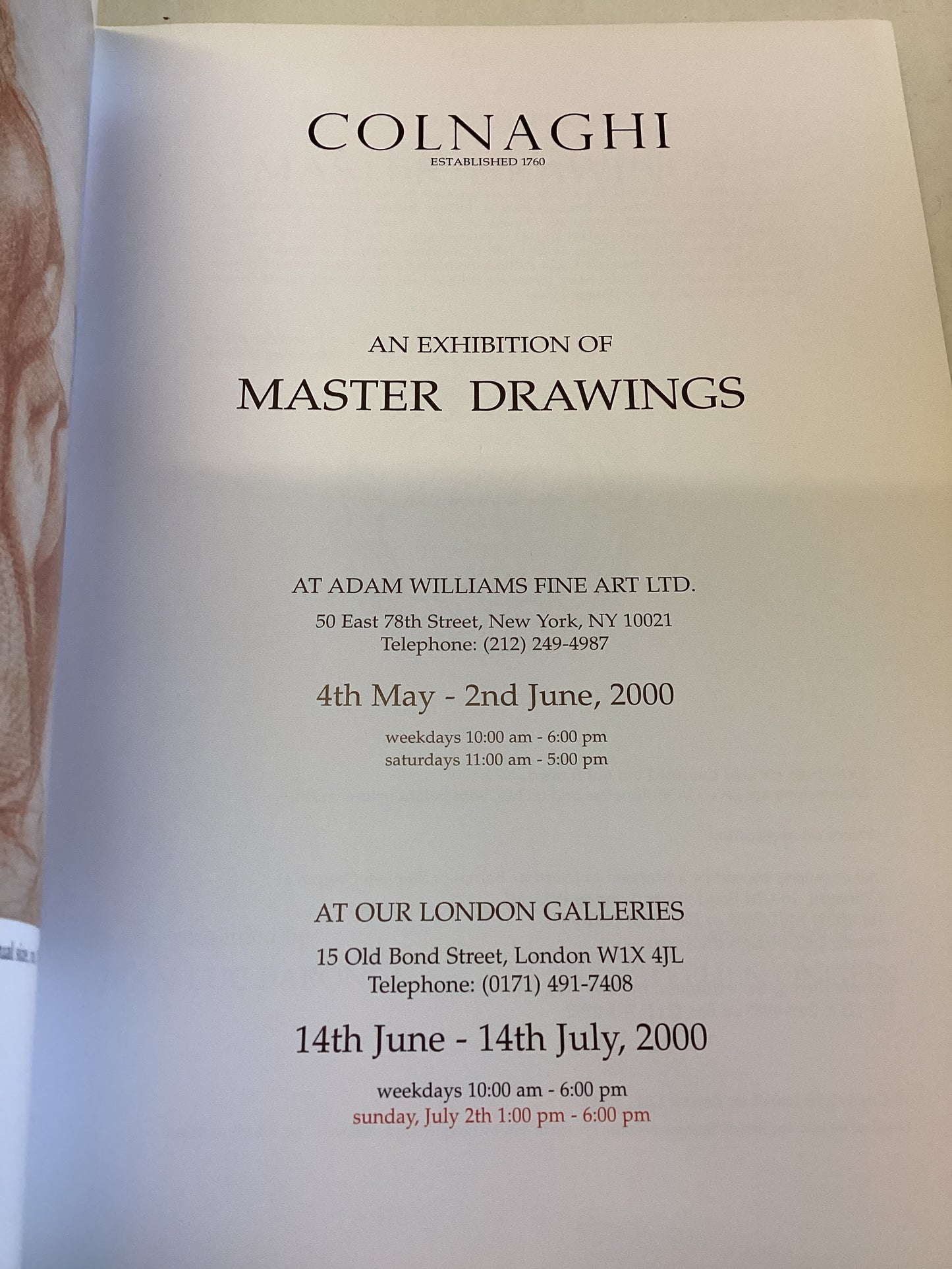 Colnaghi Master Drawings New York-London 2000